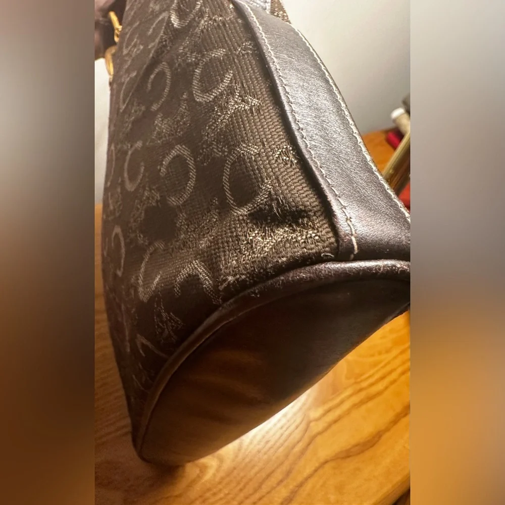Celine Brown Canvas & Leather C Carriage Tote - Picture 9 of 15